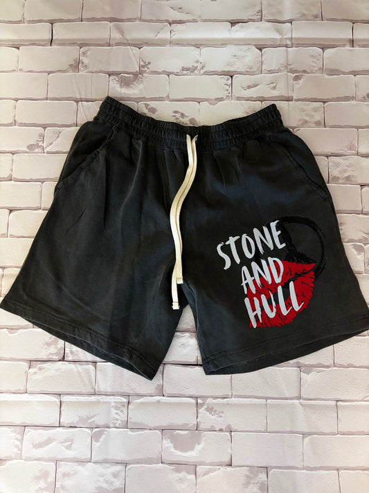 Stone and Hull Acid Wash Shorts